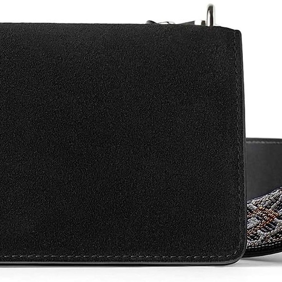 Split suede Ross oft bag with beaded strap. - Picture 3 of 4